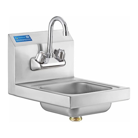 Amgood 12 in. x 16 in. Stainless Steel Hand Sink with Faucet HAND-SINK HS-12